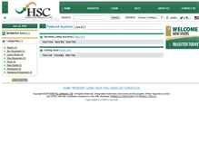 Tablet Screenshot of hscauctions.com